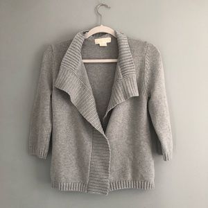 MICHAEL Michael Kors Gray Open Cardigan Sweater
